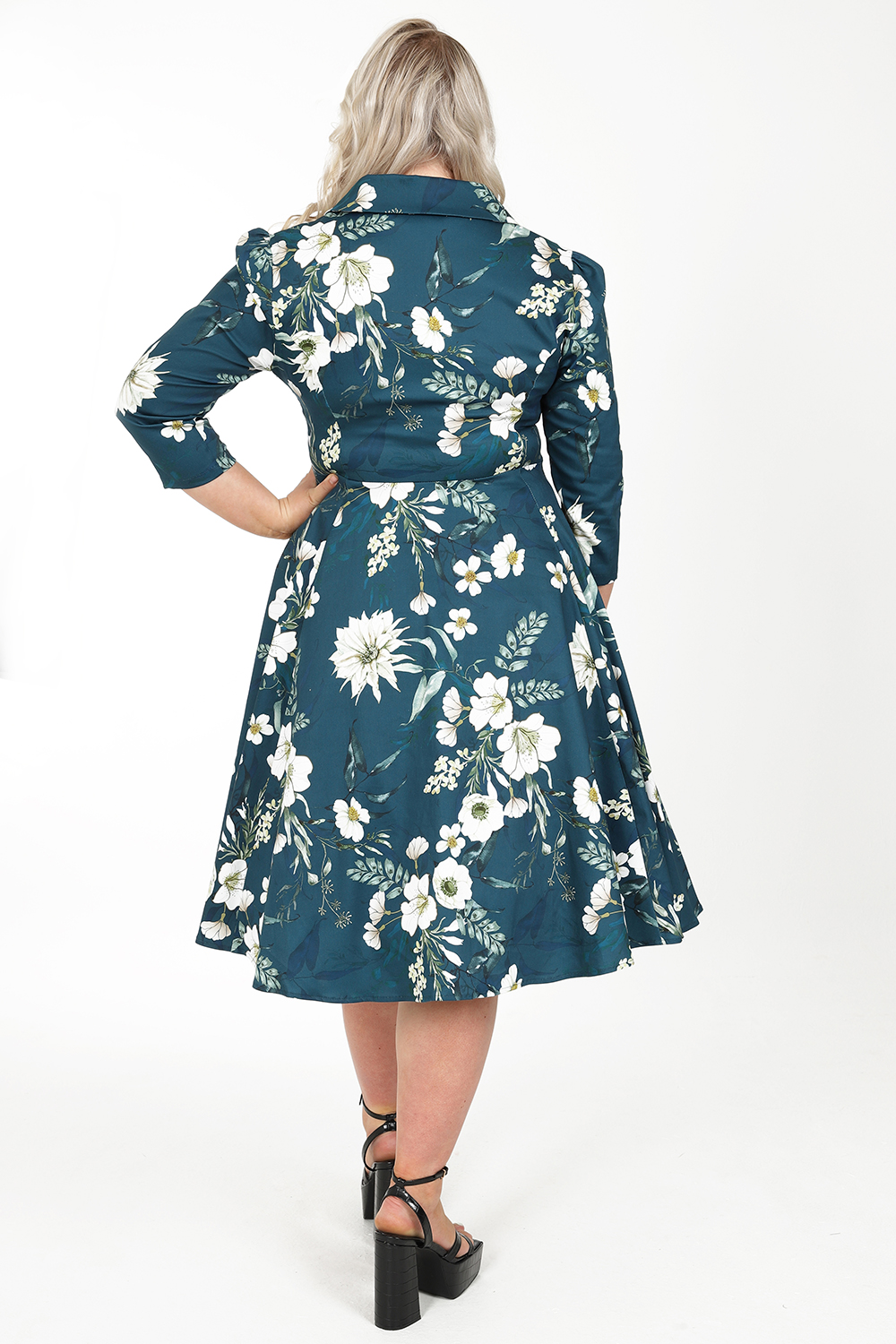 Petal Floral Swing Dress in Extended Sizing